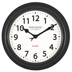 Acctim Shelton Dusk Outdoor Wall Clock, Dia.21.5cm Black